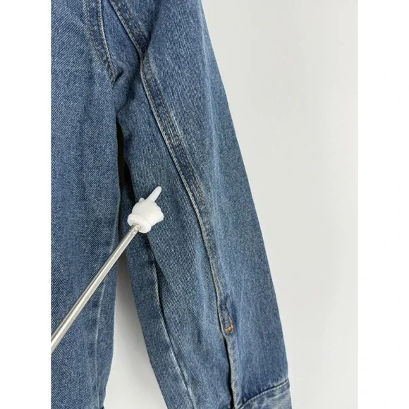 VTG Levi's Silver Tab Trucker Jean‎ Jacket Youth 10-12 yrs Denim Sherpa Collar - Picture 14 of 16